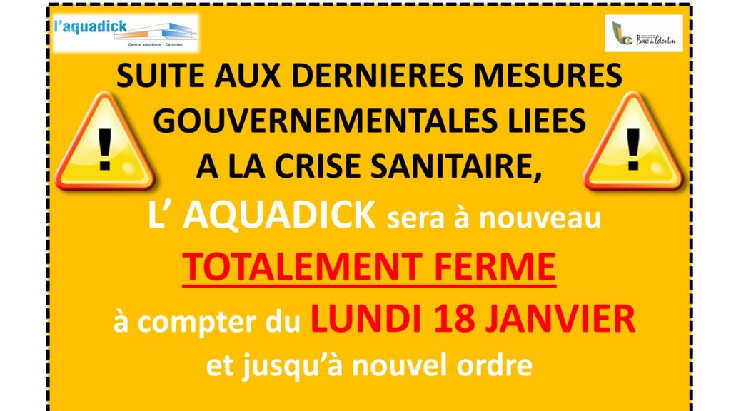 15 01 2021 Suite aux mesures gouvernementales
