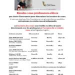 Du 03 Au 08 septembre RDV prof-élèves 2018 complété