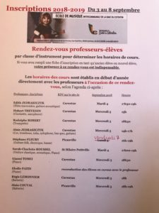 Du 03 Au 08 septembre RDV prof-élèves 2018 complété V2