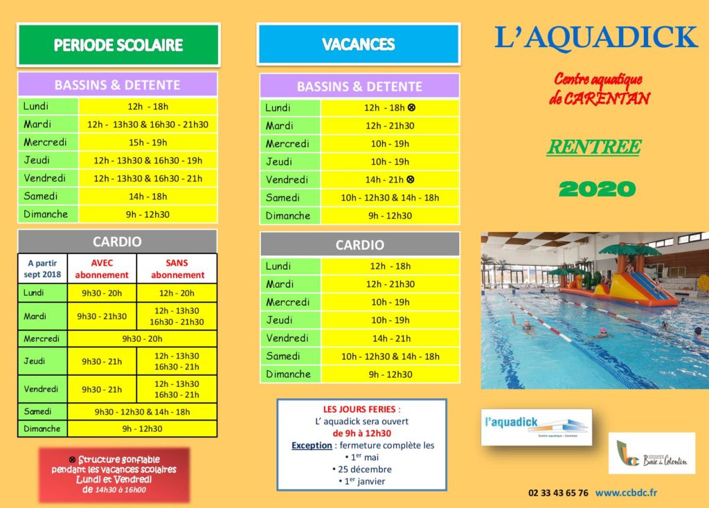 Fiche Mémo - 2020 - 2021 Horaires