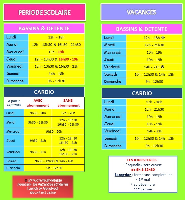 Horaires