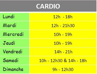 cardio vacances