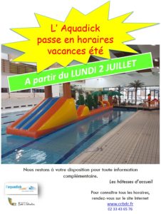 Passage horaires vacances - JUILLET 2018