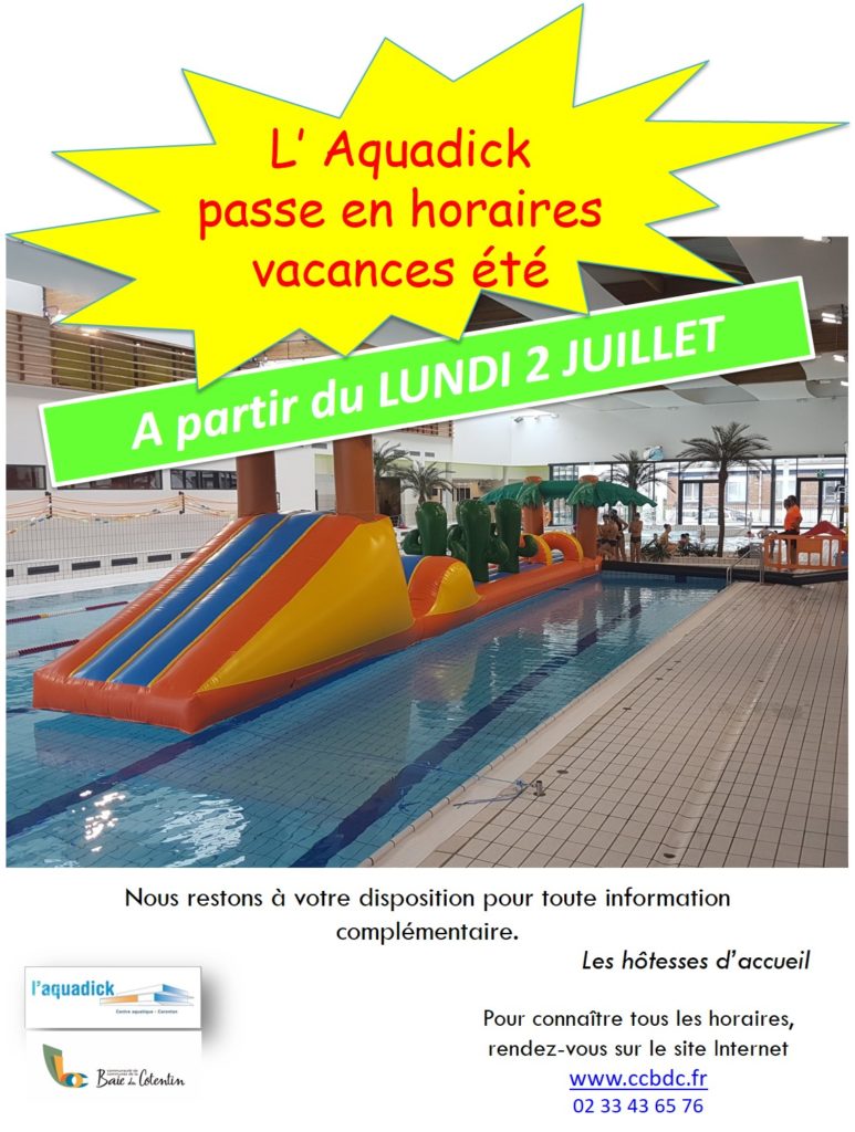 Passage horaires vacances - JUILLET 2018