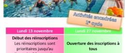 Aquadick – Inscriptions et réinscriptions aux activités encadrées