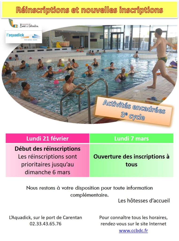 Inscriptions 3e cycle