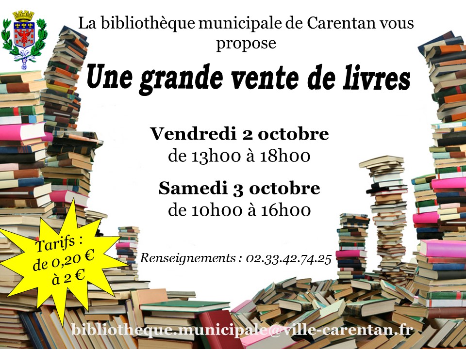 vente de livres octobre 2015