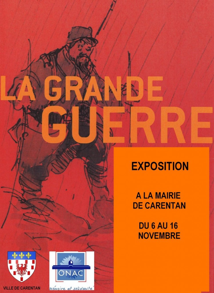 affiche expo la Grande Guerre du 6 au 16 novembre