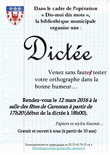 affiche dictée 2016 