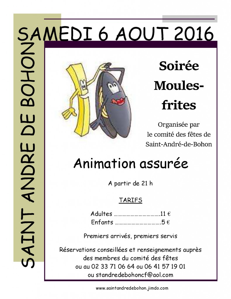 2016 affiche moules frites