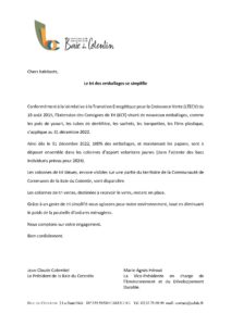 Lettre ECT CCBC distribué