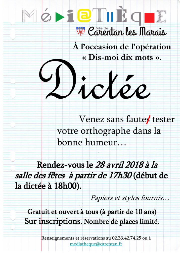 affiche dictée 2018 pdf