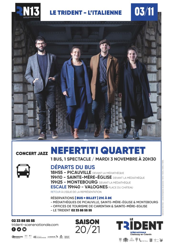 Affichette A3 bus RN13 Nefertiti Quartet