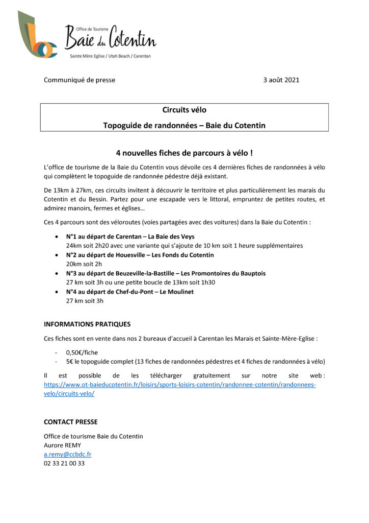 Communiqué de Presse_ParcoursVélo_Topoguide