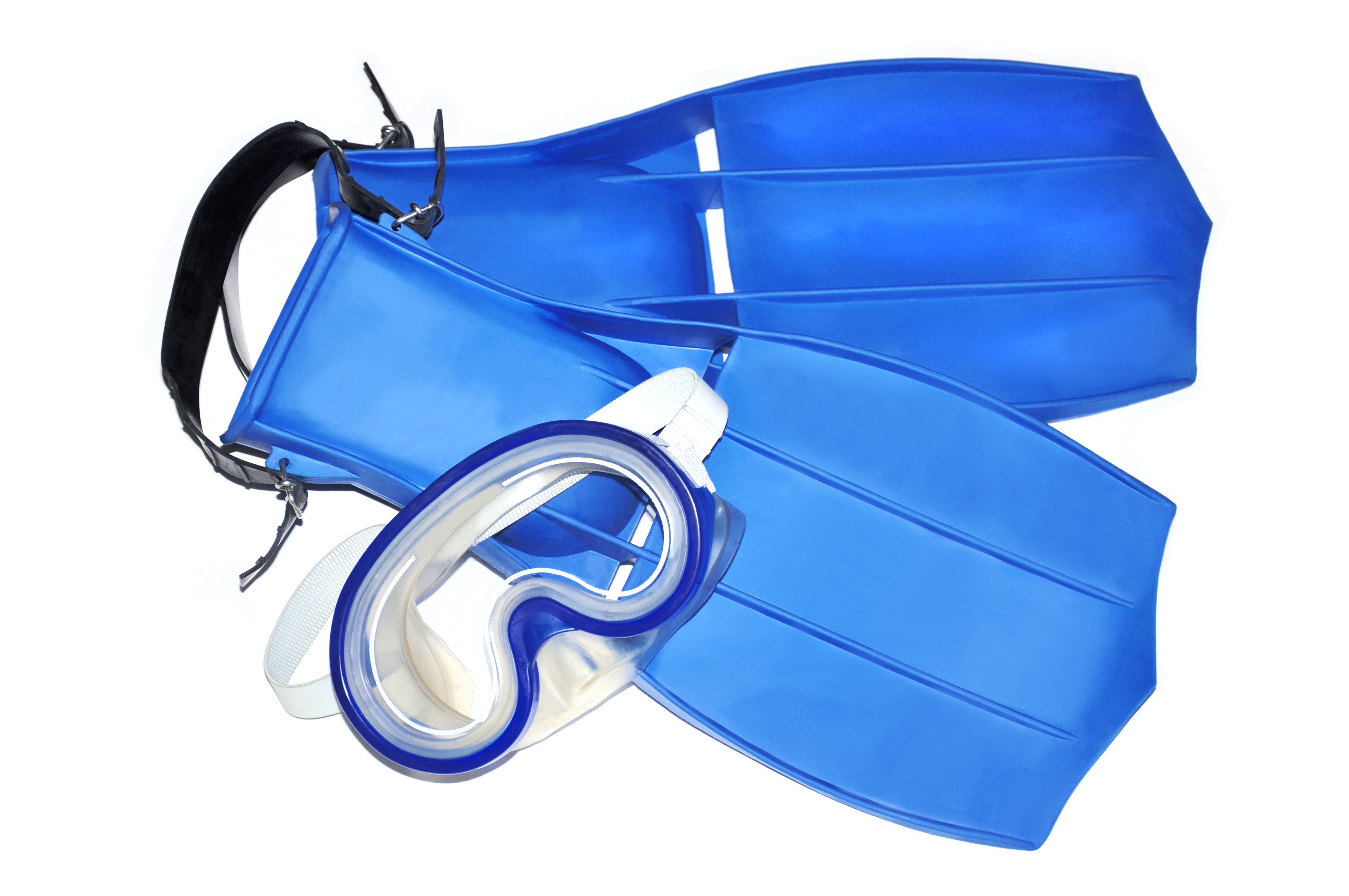 paire de palmes et masque de natation
