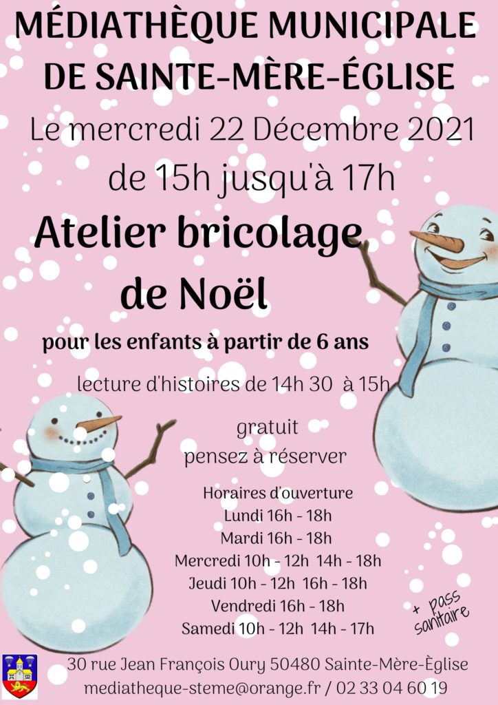 Atelier de bricolage Noël 2021