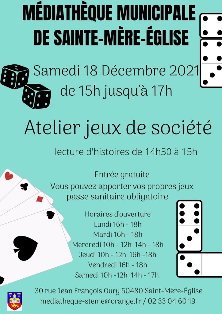 Atelier jeux de société Noël 2021