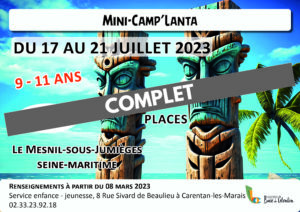 Camp'Lanta 9-11 ans Complet
