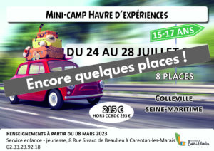 Havre d'Expériences 15-17 ans Encore quelques places