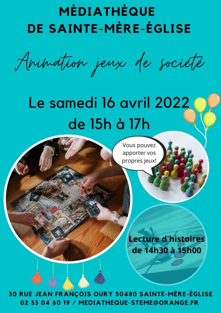 Affiche Animation de jeux de société