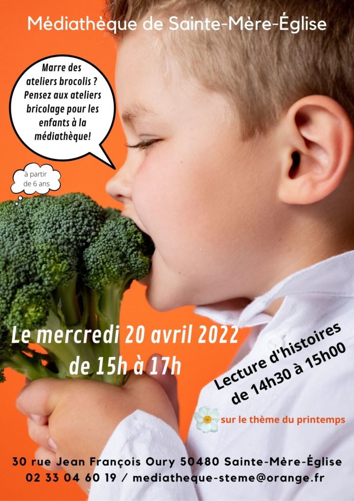 Affiche bricolage pour enfants 20 avril 2022