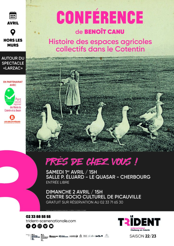 Affichette A3 2022 - CONFERENCE BENOIT CANU - autour de Larzac